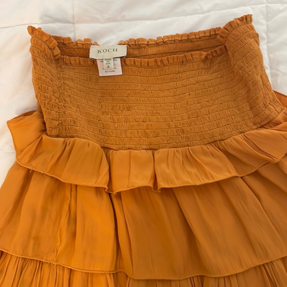 Koch burnt yellow tiered skirt (NOT THE ERICA SKIRT) *limited edition
